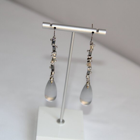 RARE Alexis Bittar Crystals and Lucite Drop Earrings. Alexis Bittar Hand- Carved - Picture 6 of 13